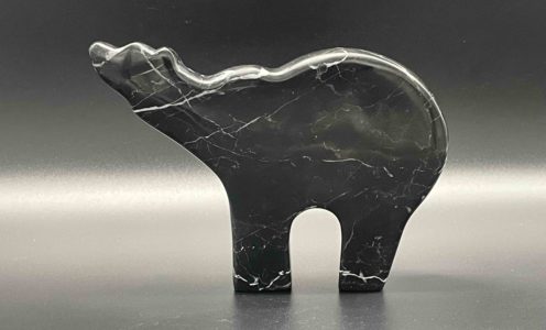 Black marble bear