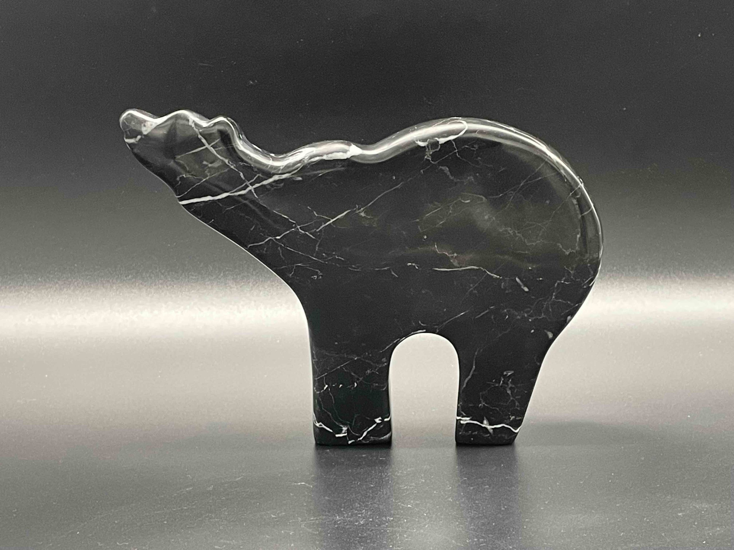 Black marble bear